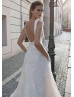 Beaded Ivory Lace Wedding Dress With Side Pockets